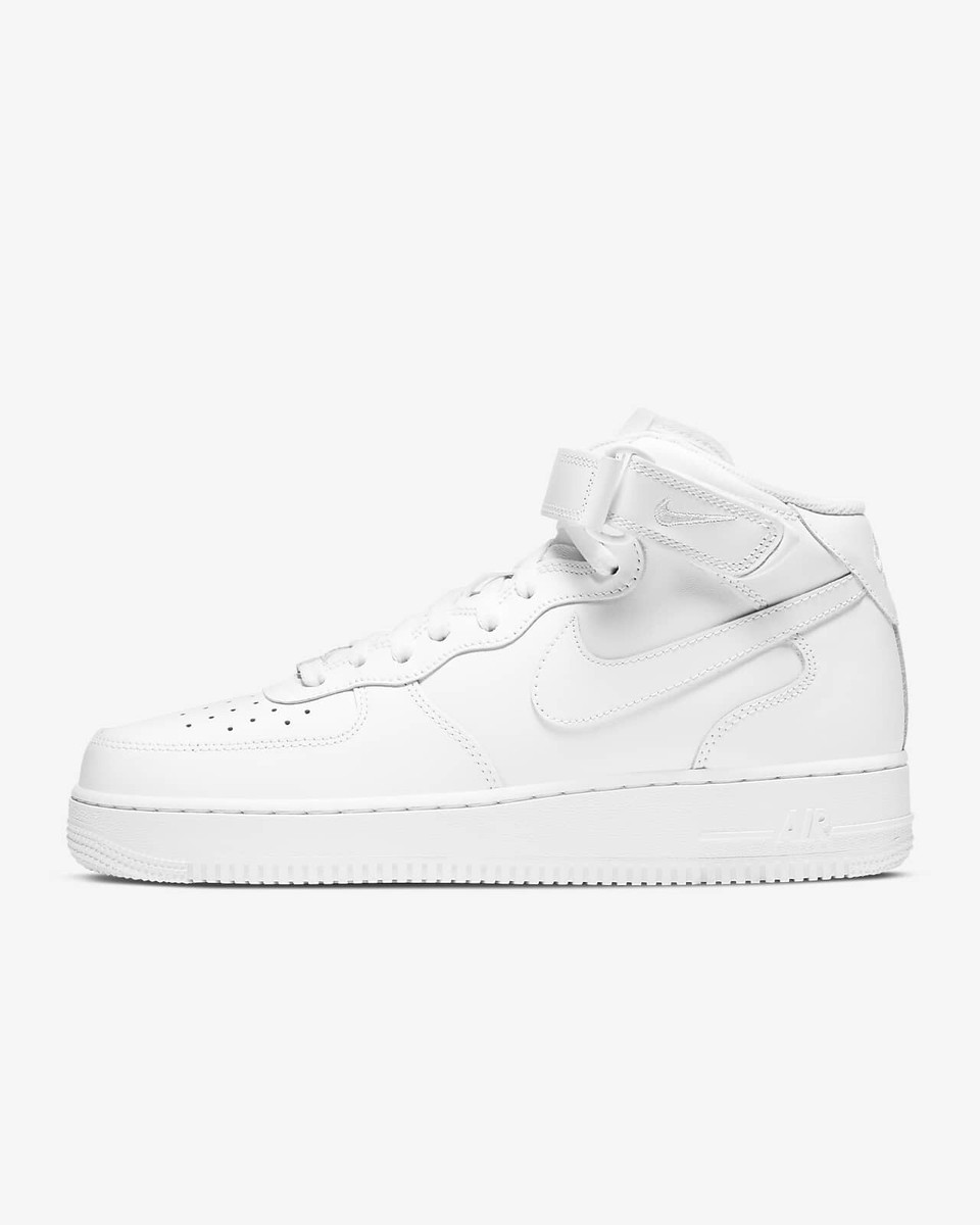 NEW Size Nike Mens Air Force Mid 07 Triple White Shoes