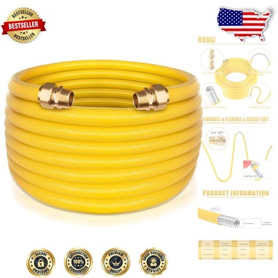 100ft 3/4'' CSST Gas Line - Flexible Stainless Steel Hose for Secure Connections