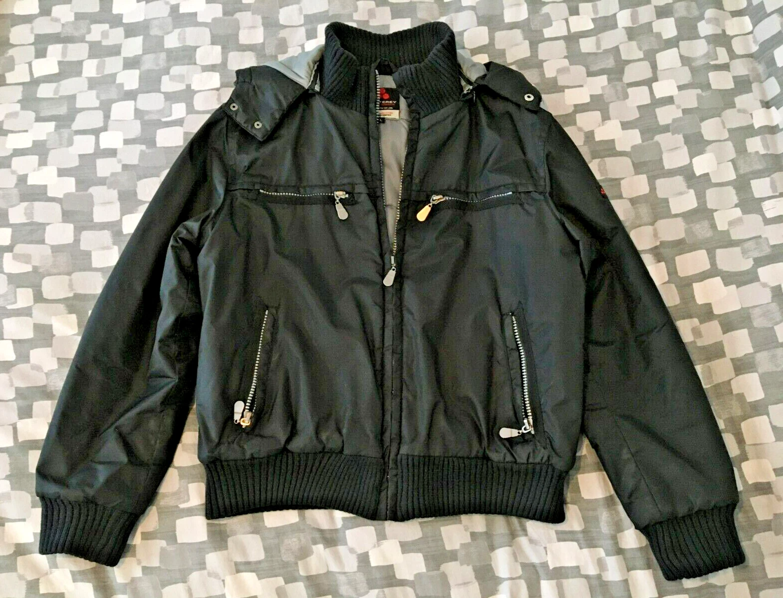 Premium Fashion Peuterey Bomber Jacket black size L warm winter padded coat