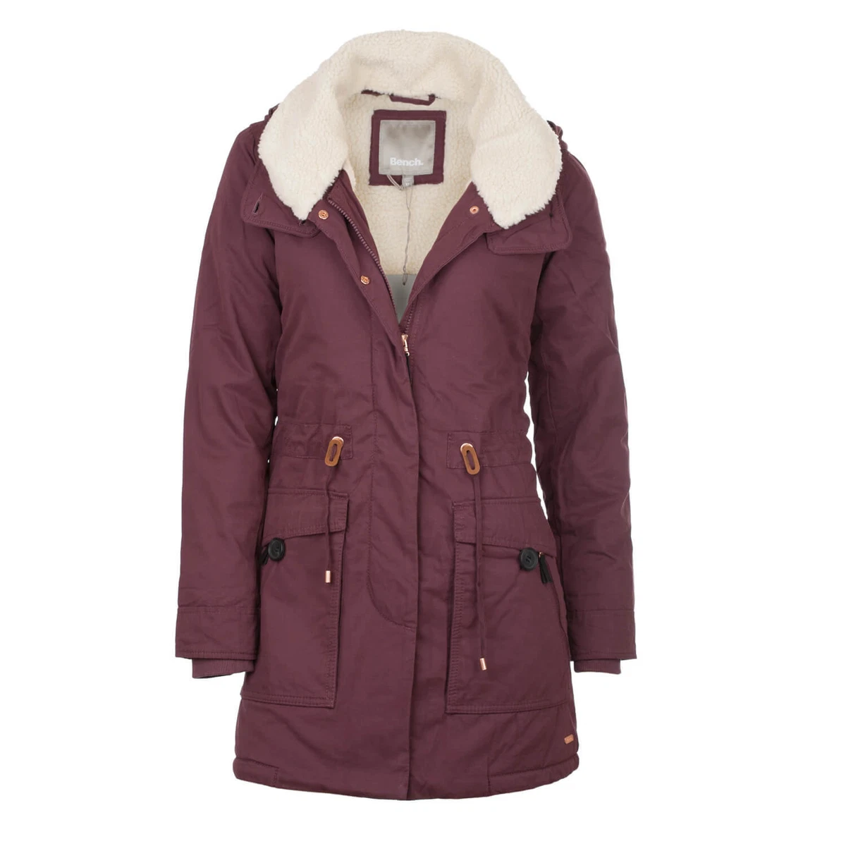 Bench Relator Coat Ladies Parka Jacket Wine Red Warm Winter Jacket | eBay