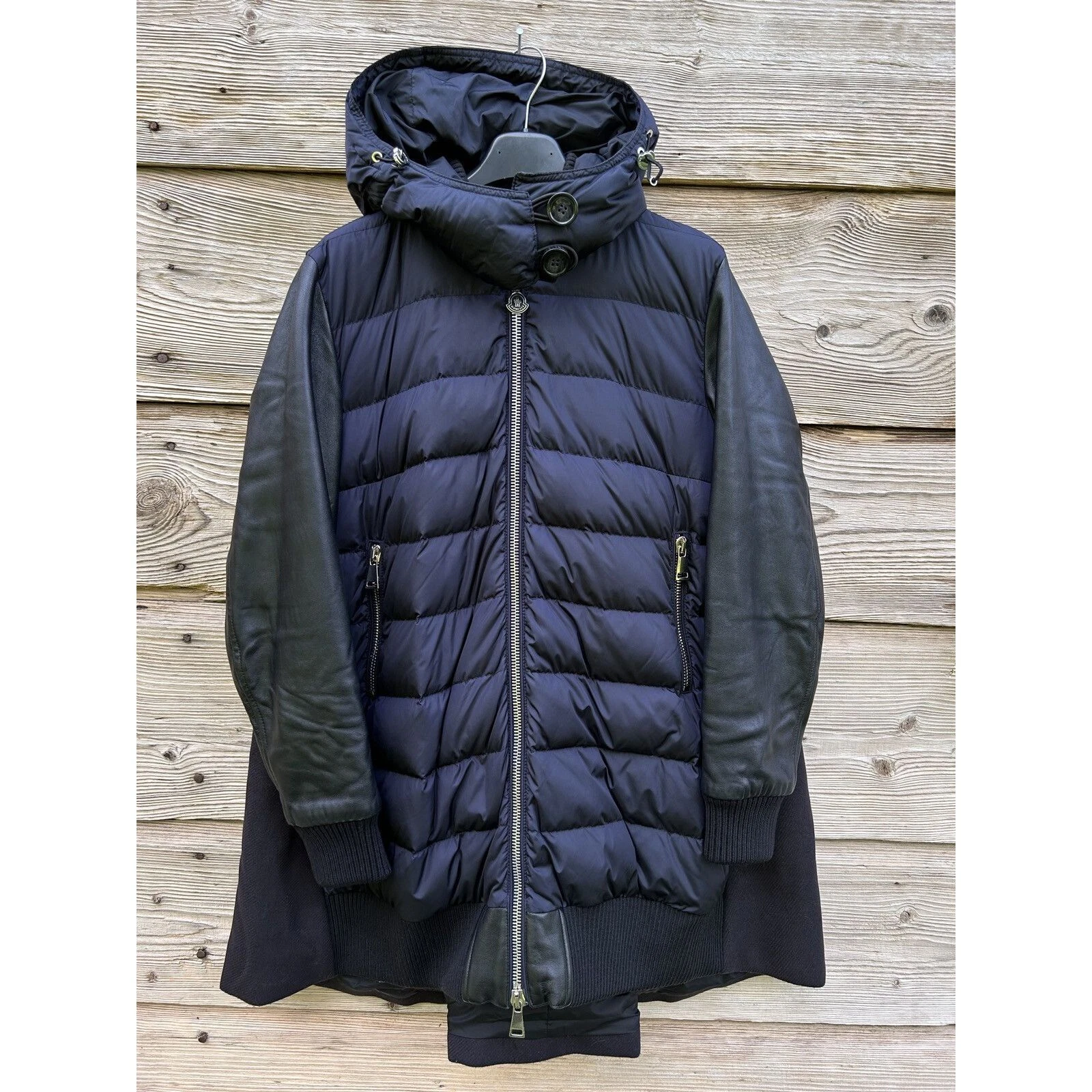 Moncler — $2300 Moncler Blois Giubbotto Flyaway Back Parka Jacket Size M