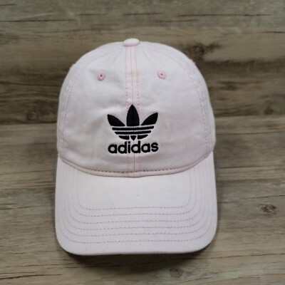 Adidas Trefoil Hat Dad Cap Pink Cotton Strap Back Adjustable