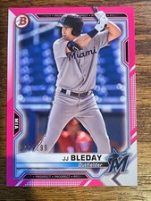 2021 Bowman - Prospects Fuchsia Border #BP-93 JJ Bleday #77/299 (RC) Marlins