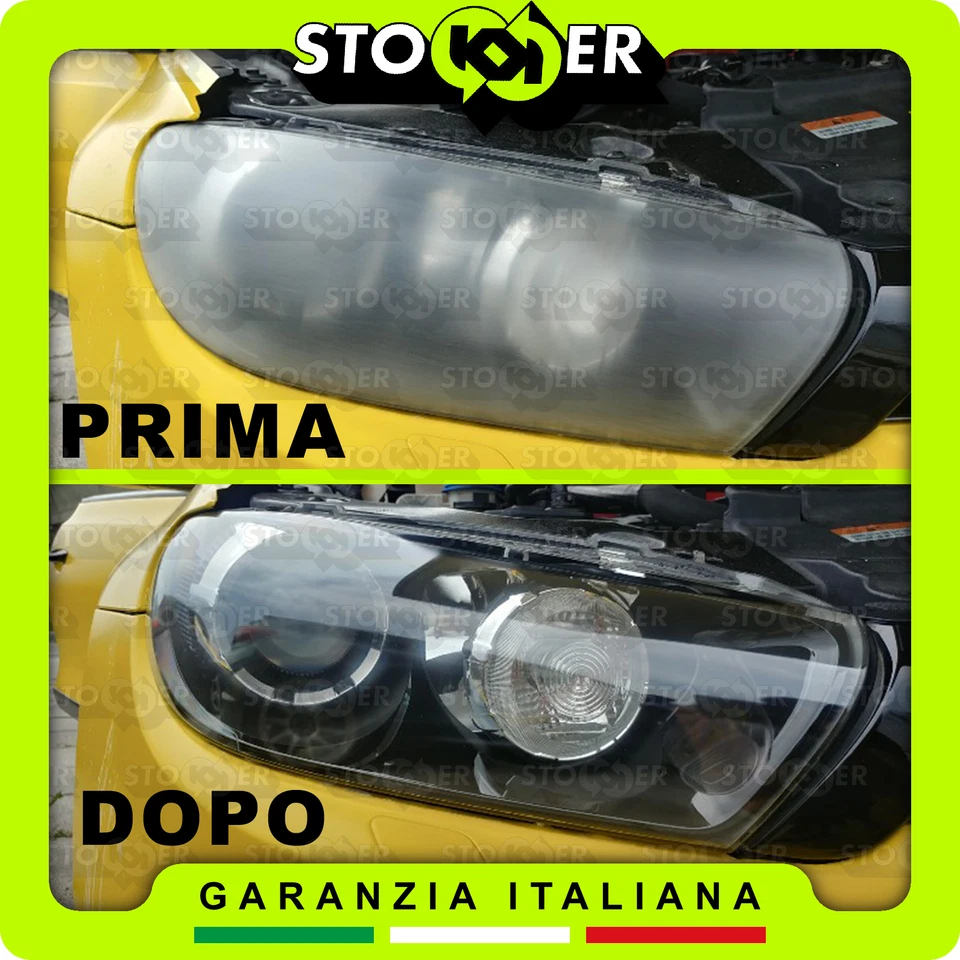 Kit Lucidatura Polimero 800gr Pulizia Rinnova Fari Elimina Graffi Fanali Auto IT - Imagen 3 de 4