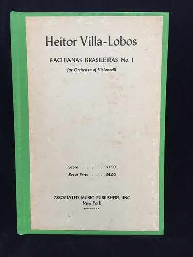 VILLA-LOBOS Bachianas Brasileiras #1 Mini Score Hardbound 1948 ASSOCIATED MUSIC