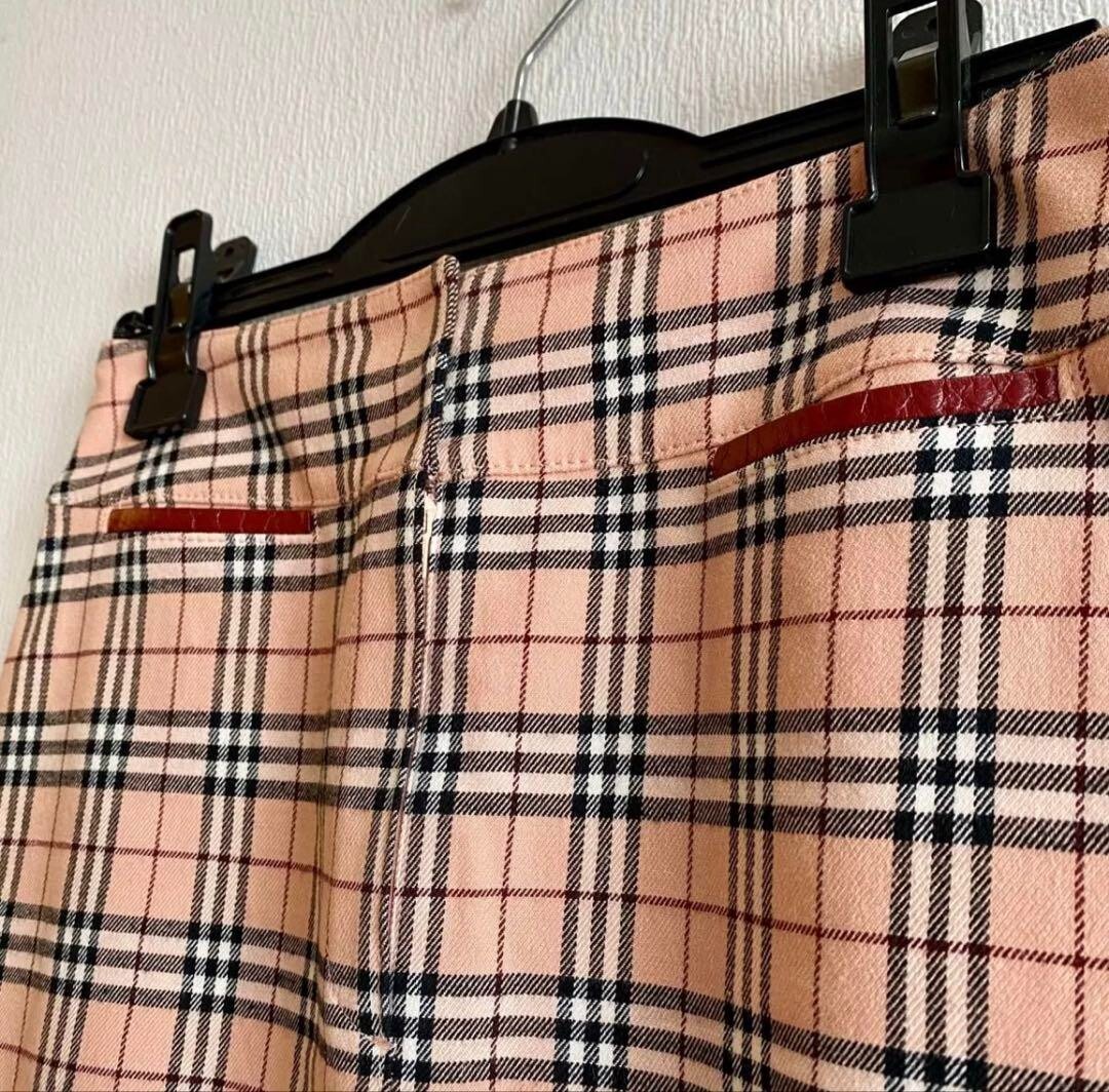 美品☆BURBERRY BLUELABEL キュロット　ノバチェック　ピンク　S 美品☆BURBERRY BLUELABEL キュロット ノバチェック ピンク S