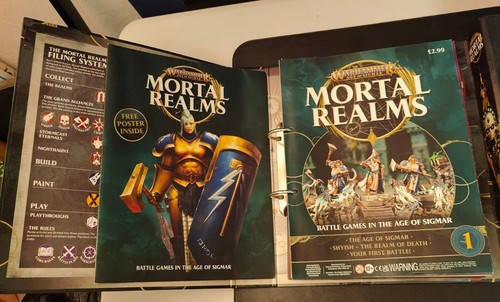 Warhammer Numero 1-50 Age Of Sigmar Mortal Realms Raccoglitori Riviste Guide Pittura - Foto 6 di 20