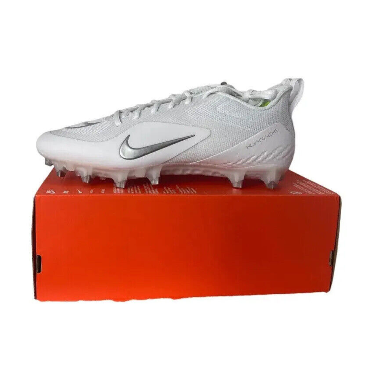 スパイク Nike Huarache 8 Pro Lacrosse Cleats Nike Mens Alpha Huarache 8 Pro LAX White Lacrosse Cleats | Men's