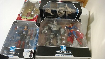 McFarlane Superman vs. Devastator Action Figure 2-Pack Batcycle Death Metal RARE