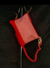 BORSA DONNA Pochette Donna ART. BS030 rosso / rosa in  Vera Pelle MADE IN INTALY