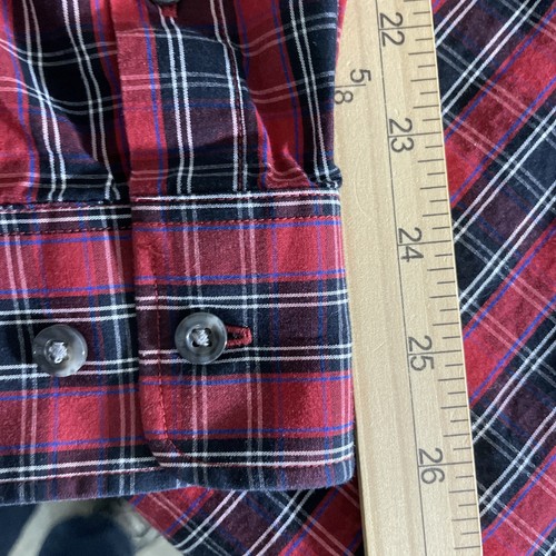 CUTTER & BUCK Shirt Mens 2XL XXL (Smaller) Red Plaid Long Sleeve Button Down - Picture 15 of 16