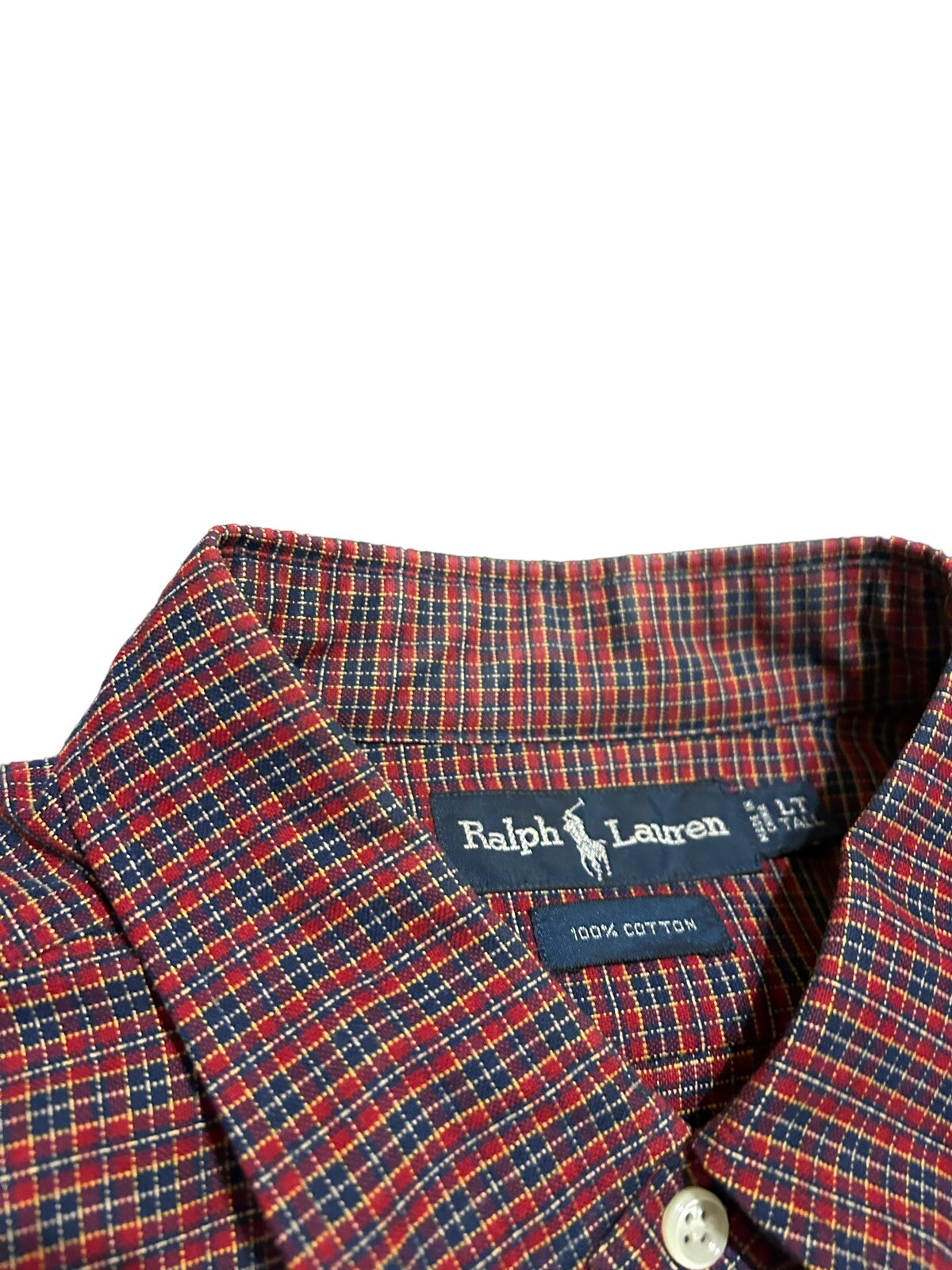 Men’s Ralph Lauren Size Large Tall LT Long Sleeve Red Button Down Shirt eBay