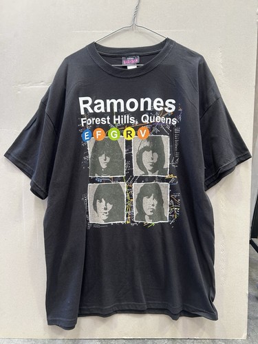 Vintage Ramones Band T-shirt Forest Hills Queens Subway Stops New York Size XL