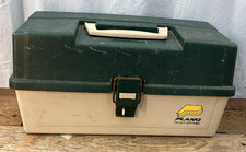 Vintage Plano Tackle Box 24 Compartment 3 Tier 6303 Green/Cream-Made in USA