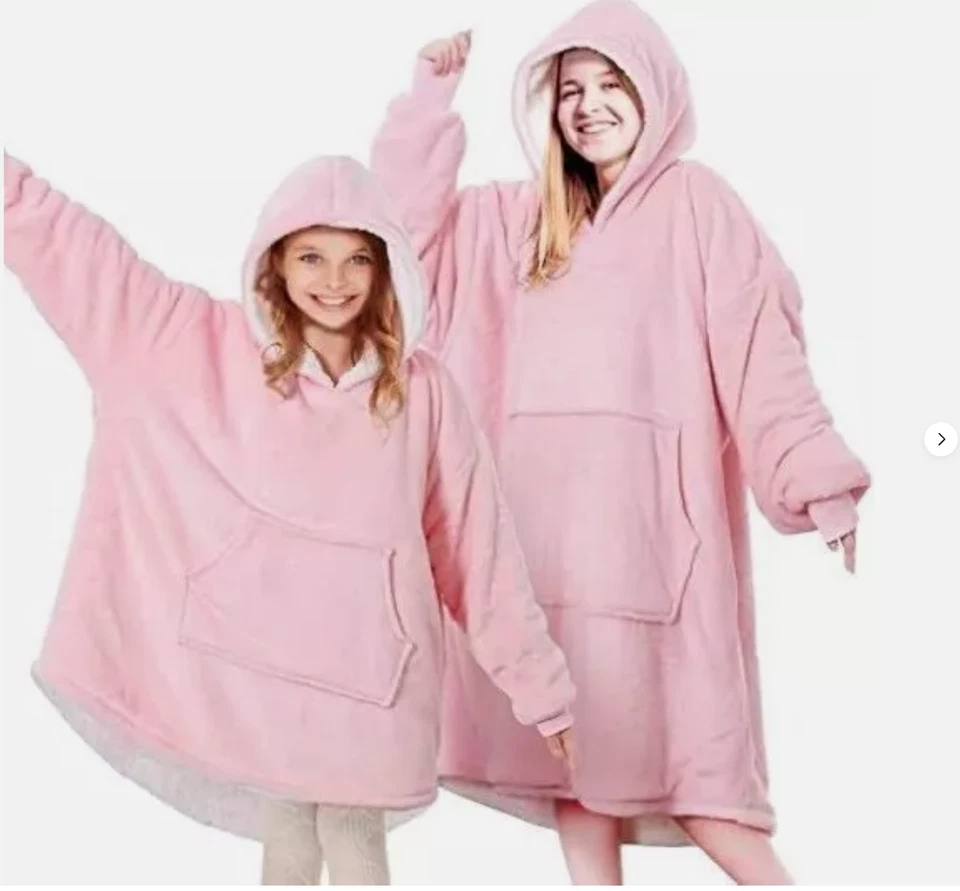 Übergroße Hoodie Pullover Sweatshirt Decke mit Kapuze Warme Hoodie Plüsch - Bild 2 von 4