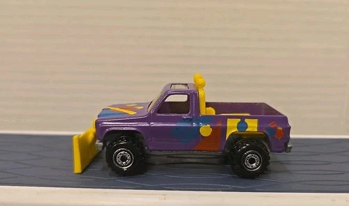 Vintage 1979 Hot Wheels Chevy Truck w/Snow Plow Purple