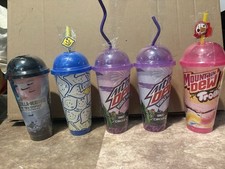 5 Mountain Dew Purple Thunder Cup Mug W/ Straw - 24oz - Lemonhead Read