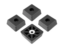 4 SMALL SQUARE RUBBER FEET ..890 W x .344 H - FURNITURE, CHAIRS, TABLES. US MADE