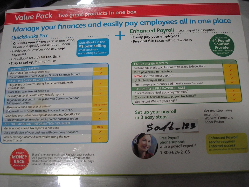 INTUIT QUICKBOOKS PRO 2014 FOR WINDOWS FULL RETAIL USA VERSION =NEW SEALED BOX= - Image 2 of 4