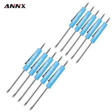 10X Blue Mini Pocket Screwdriver Phillips & Flat Head Tip with Magnet and Clip