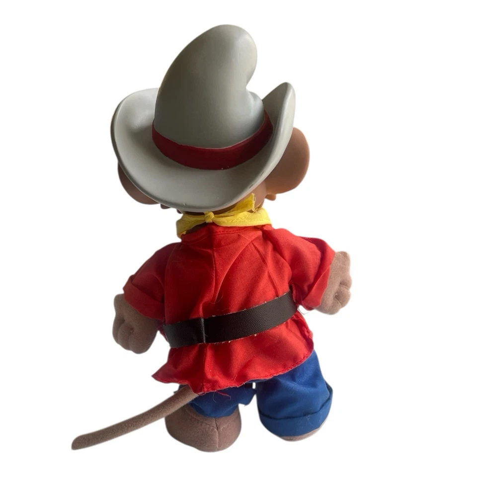 "Muñeco de peluche Fievel Goes West/An American Tail 9"" cabeza de plástico 1991 vintage" Foto 2 de 4