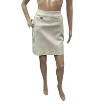 Lulu B Women’s Size 10 Pull On Elastic Waist Beige Skort Skirt Golf  Tennis