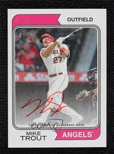 2023 Topps Heritage Real One Special Edition Red Ink 30/74 Mike Trout Auto 2g8