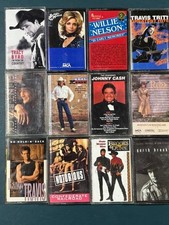 Country Music Cassette Tape Lot of 12  Willie Nelson, Johnny Cash, Reba, etc. 
