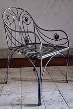 poltrona - Sedia  in ferro forgiato e battuto a mano mod Karla