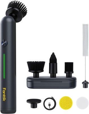 Fanttik G9 Nano Electric Spin Scrubber, Cordless Power Grout Brush, Black 