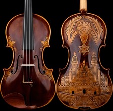 T30+ Master Carved Castle Violin 4/4 Guarnieri 1743 Copy European Wood Open Tone