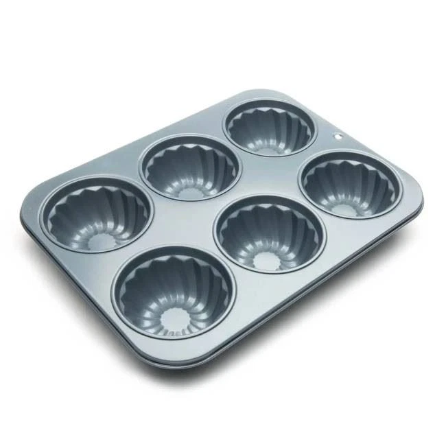 Fox Run Premium Non-Stick 6-Cup Fluted Muffin Pan