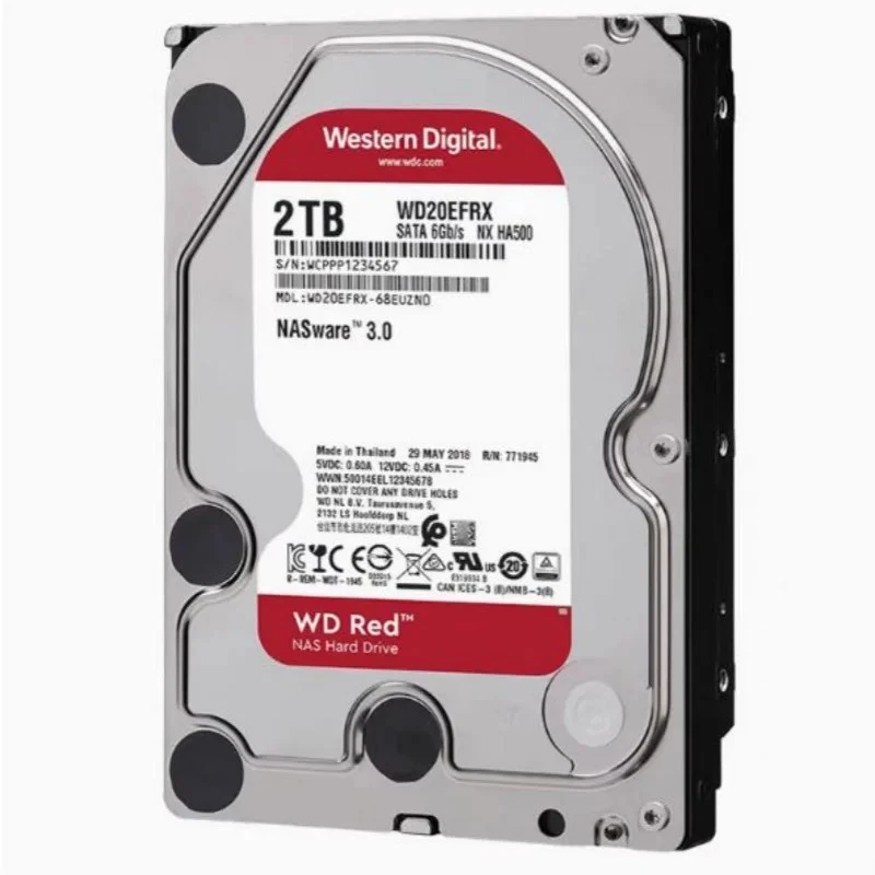 Disco rigido interno WD Red NAS da 1 TB a 6 TB, 5400/7200 RPM, SATA 6 Gb/s, 3,5" - Immagine 2 di 4