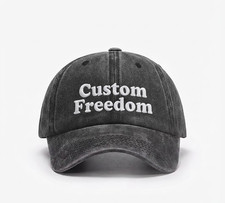 Personalized Name Hat, Custom Text Logo Embroidered Baseball Cap