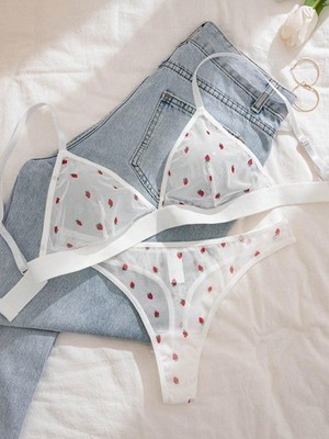 Women Sexy Lingerie Two Piece Set Wireless Bra and Thong Cheap24