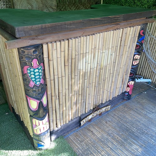 Custom Made Tiki Bar Hawaii Decor 61” Wide 44” Height 32” Deep