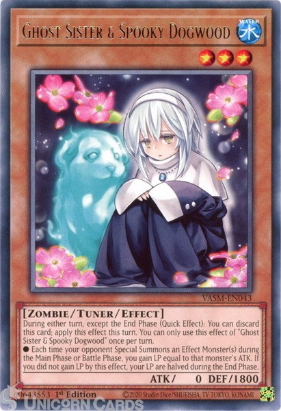 VASM-EN043 Ghost Sister & Spooky Dogwood :: Rare 1st Edition YuGiOh Card