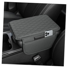 Stacool Upgraded Car Center Console Cover,Microfiber Leather Car Armrest Gray