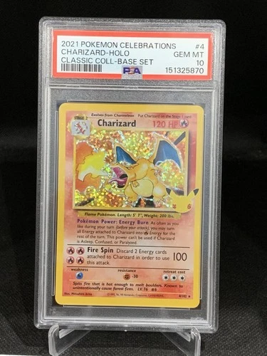 CHARIZARD 2021 POKEMON CELEBRATIONS CLASSIC COLLECTION HOLO #4 PSA 10