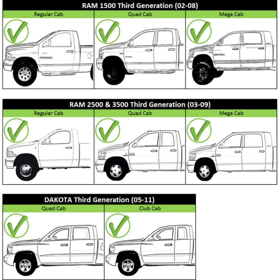 For 2011 Ram Dakota Exterior Door Handle Front and Rear Driver & Passenger Side - Изображение 3 из 4