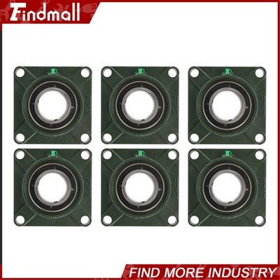 Findmall 6 Pcs UCF212-39 Pillow Block Bearing 2-7/16'' Bore 4-Bolt Self-Aligning