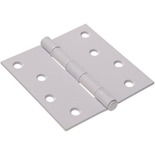 Hillman Square Corner Door Hinge White (4") 851276