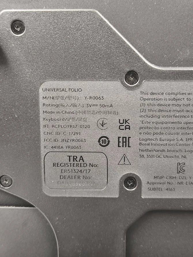 Logitech Universal Folio Model: Y-R0063 Keyboard Not Tested - Image 2 of 4