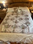JC Penny Home Expressions Quilt Embroidered Bedspread 80X 110 Twin Full Size