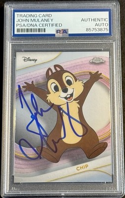 John Mulaney Signed 2025 Topps Chrome Disney Chip Card PSA/DNA Slabbed