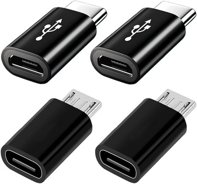 Micro USB Auf USB C Adapter 4-Pack, USB Type C Auf Micro USB Adapter Kompatibel 