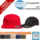 ? YP Classics Classic Jockey Flat Bill Cap Hat five-panel, low-profile 7005