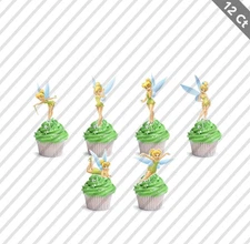 Tinkerbell Fairy Cupcake Topper Cake topper Party Favor