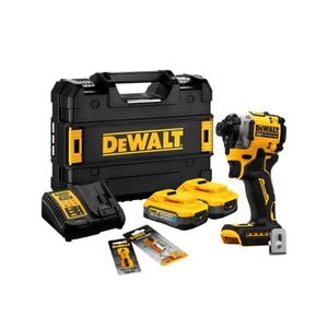DEWALT DCF850E2A Conducteur d'impact compact 1.7Ah avec 2 Piles, chargeur et boîtier