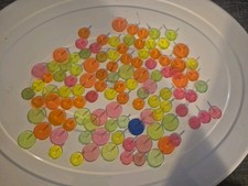 Made in USA Golf Ball Markers Multicolor Neon Plastic ~ Package of 6